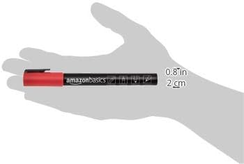Amazon Basics Bullet/Chisel Reversible Tip Chalk Markers, Fine Point, 8-Pack, Bright Colors