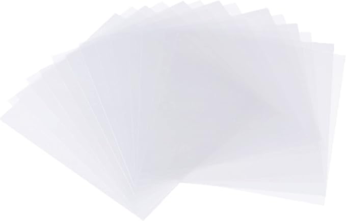 12-Pack 7.5mil 12×12" Blank Stencil Sheet for Laser Cutting, Transparent PET Stencil Tools and Machines Template Material
