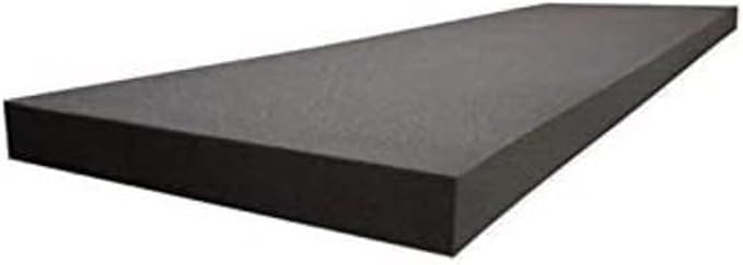 GoTo Foam 1" x 24" x 72" Black Upholstery Foam Sheet - 1.8 Density, Firm (44 ILD), Open-Cell Polyurethane - Cushion Replacement, DIY, Soundproofing