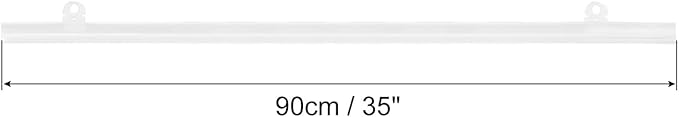 MECCANIXITY PVC Poster Hanger Rail Poster Strip Bar 90cm/35inch Clear with Clips for Poster, Map, 4 Set