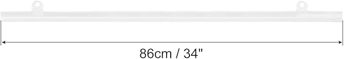 MECCANIXITY PVC Poster Hanger Rail Poster Strip Bar 86cm/34inch Clear with Clips for Poster, Map, 4 Set