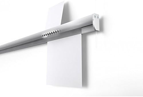STAS Paper Rail 78.7'' - Wall-Mounted Display for Posters, Photos, Memos, and Drawings - Silver