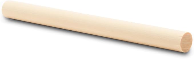 Dowel Rods Wood Sticks Wooden Dowel Rods - 1/2 x 6 Inch Unfinished Hardwood Sticks - for Crafts and DIYers - 50 Pieces by Woodpeckers