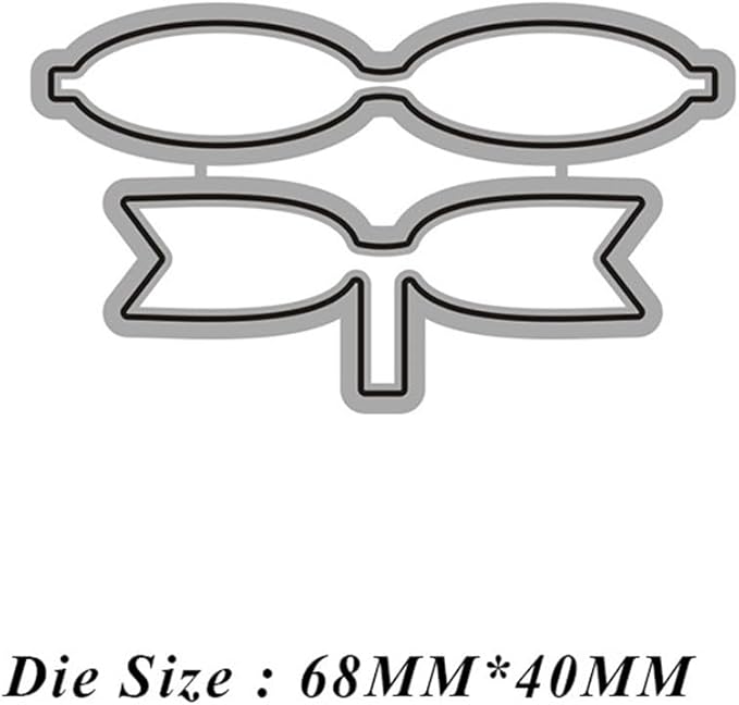 Ammsochy Cutting Dies Metal Stencils Scrapbooking Tools DIY Craft Carbon Steel Embossing Template for Paper Card Making Album Arts Crafts Supplies (Mini Bow tie-6.8x4cm)