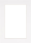 Poster Palooza 8.5x11 Mat Bevel Cut for 7x9 Photos - Acid Free White Precut Matboard with Backing Board and Crystal Clear, Self Seal Photo Mat Bag - for Pictures, Photos, Framing - 4-ply Thickness