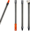 3 PCS Total 4 Ft Extension Pole, Paint Roller Stainless-Steel Threaded Splicing Extension Poles for Hand Drywall Sander Wall Cleaning and Polishing Paint Roller Brushes