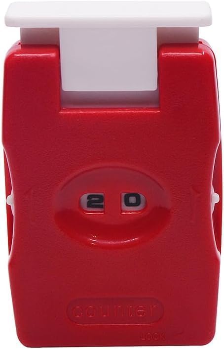 RUIAN Knitting Counter Stitch Needle Marking Tool Mini Crochet Stitch Counter Knitting Stitch Counter Plastic Knit Stitch Counter (Red)