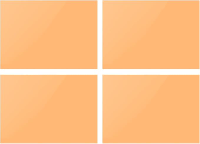 DMiotech 4Pcs Correction Gel Light Filter Overlay Transparent Plastic PVC Sheets Orange for Photo，Film,Video