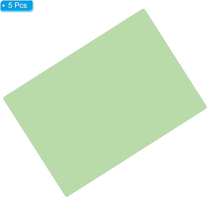 PATIKIL A4 Size Guided Reading Sheet, 5pcs Correction Lighting Gel Filter Colored Overlay Transparent Color Film for Classroom Photo Studio, Grass Green