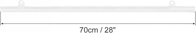 MECCANIXITY PVC Poster Hanger Rail Poster Strip Bar 70cm/28inch Clear with Clips for Poster, Map, 4 Set
