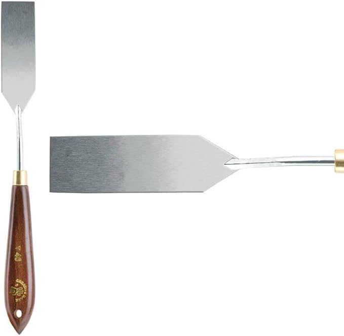 Creative Mark Stainless Steel Palette Knife Painting Tools - Paint Palette with Wooden Handle - Variety of Shapes and Sizes - 46T, 2-1/2 in