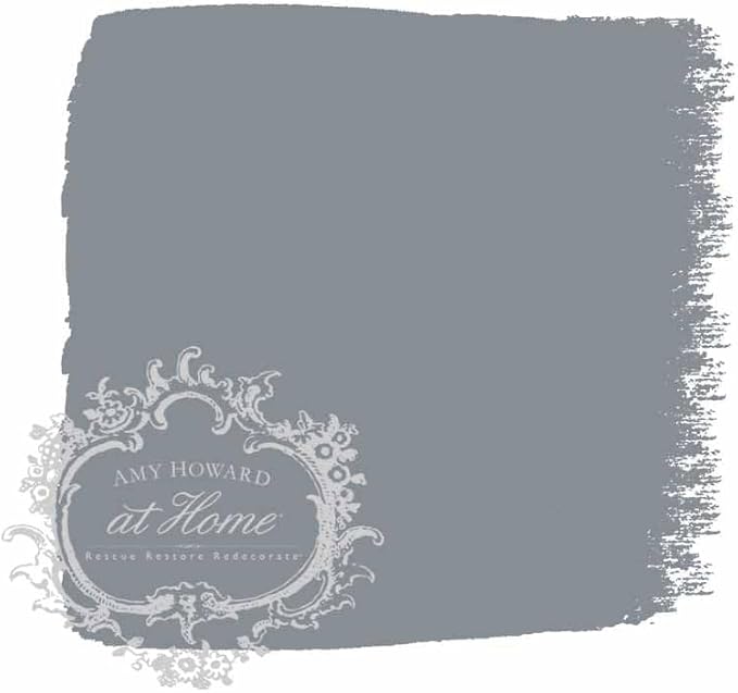 AMY HOWARD AT HOME Chalk-Based One Step Paint for Furniture, Cabinetry, Decor, Finish, and More | No Stripping, Sanding, or Priming | Medium Base | 16 Ounce | Glover Gray