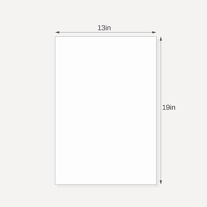 10 Pack Backing Boards, 13x19 Uncut White Mats Matboards, Acid-Free Backerboards for Art Prints, Ideal for Photos, Pictures, Prints, and Frames