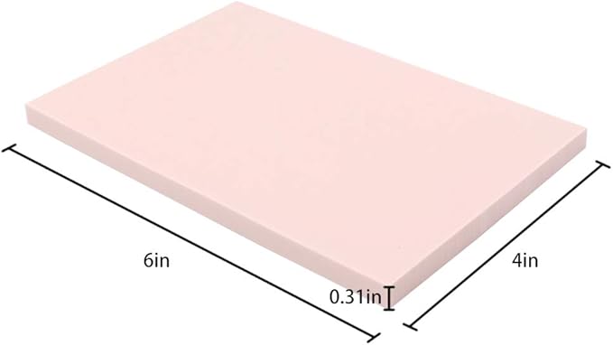 SGHUO 8pcs 4"x6" Rubber Carving Blocks, Soft Linoleum Block for Printmaking, Rectangle Linocut Blocks Stamp Carving Tools, Easy Cut Lino Blocks Crafts Making Kit (Pink)