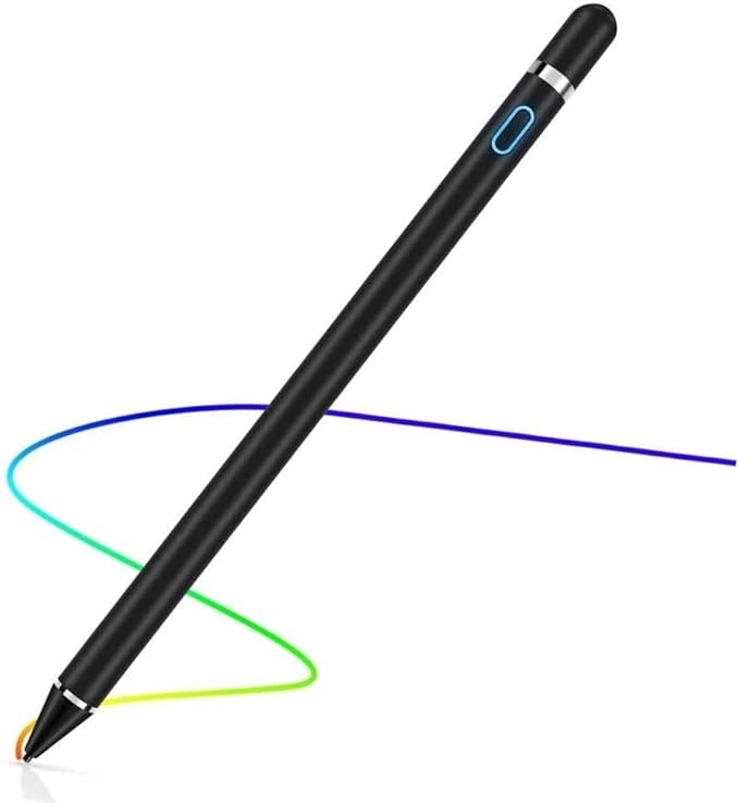 Stylus Pen for iOS Android Touch Screens Pencil Compatible with iPad/iPad Pro/Air/Mini/iPhone/Cellphone/Kindle Tablet Drawing Pencil (Black-1)