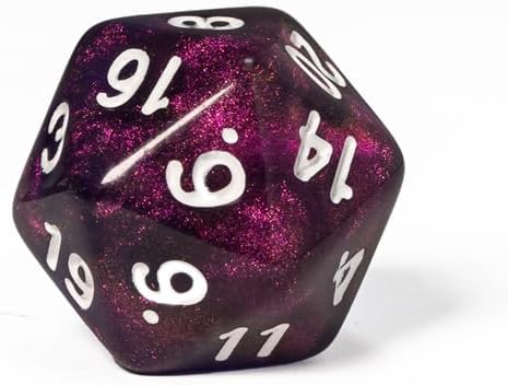 7-Die DND Dice Set Polyhedral Dice Set with a Leather Bag, D&D Dice Set for Dungeons and Dragons, RPG Table Games (T/Purple)