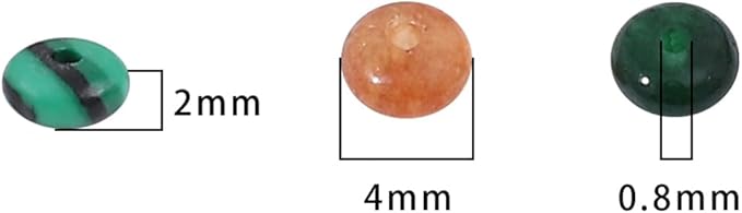 Natural Mix Colored Disk Stone Beads 4x2mm 160pcs Rondelle Loose Semi Gemstone Beads for Jewelry Making Design