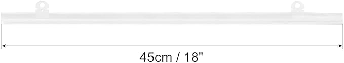 MECCANIXITY PVC Poster Hanger Rail Poster Strip Bar 45cm/18inch Clear with Clips for Poster, Map, 4 Set