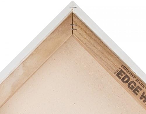 Creative Mark The Edge Deluxe Cotton 1-1/2" Deep Stretched Canvas for Painting, 16x16 Pack of 3, 14oz. Primed Weight, Universal Archival Priming, Medium Tooth, Hand-Stretched Canvas for Painters