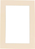 8x10 Mat Bevel Cut for 5.5x8.5 Photos - Acid Free Cream Precut Matboard - For Pictures, Photos, Framing - 4-ply Thickness