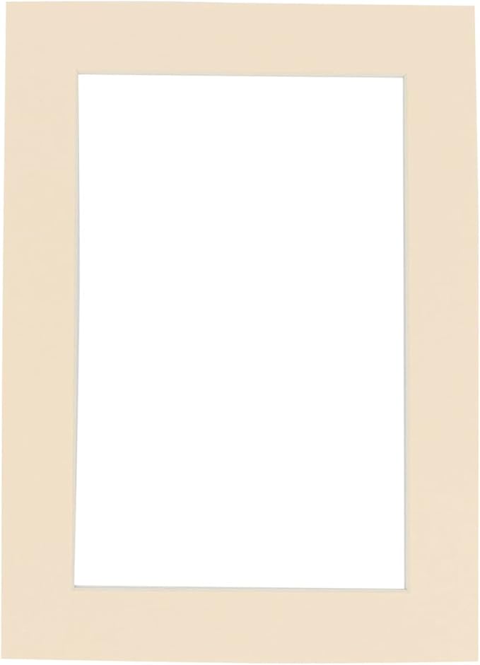 Pack of Ten Acid Free 11x14 Mats Bevel Cut for 8.5x11 Photos - Cream Precut Matboards With Backing Boards and Self Seal Photo Mat Bags For Pictures, Photos, Framing - 4-ply Thickness