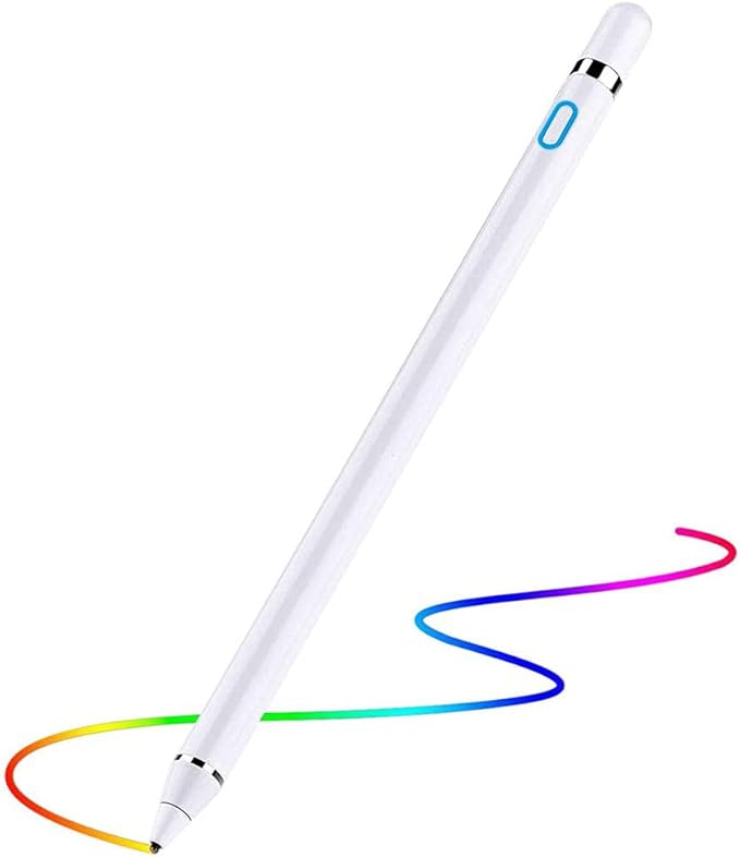 Stylus Pen for iOS Android Touch Screens Pencil Compatible with iPad/iPad Pro/Air/Mini/iPhone/Cellphone/Kindle/Apple Tablet Drawing Pencil (White)