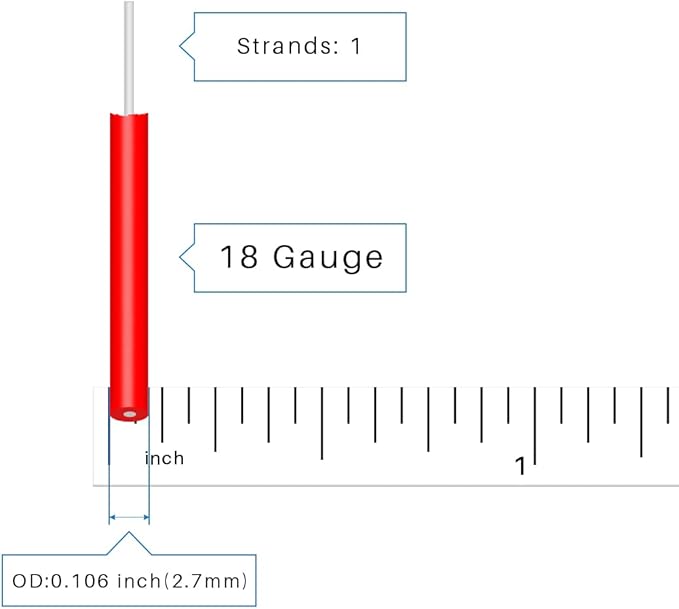 BNTECHGO 18 Gauge PVC 1007 Solid Electric Wire Red and Black Each 100 ft 18 AWG 1007 Hook Up Tinned Copper Wire