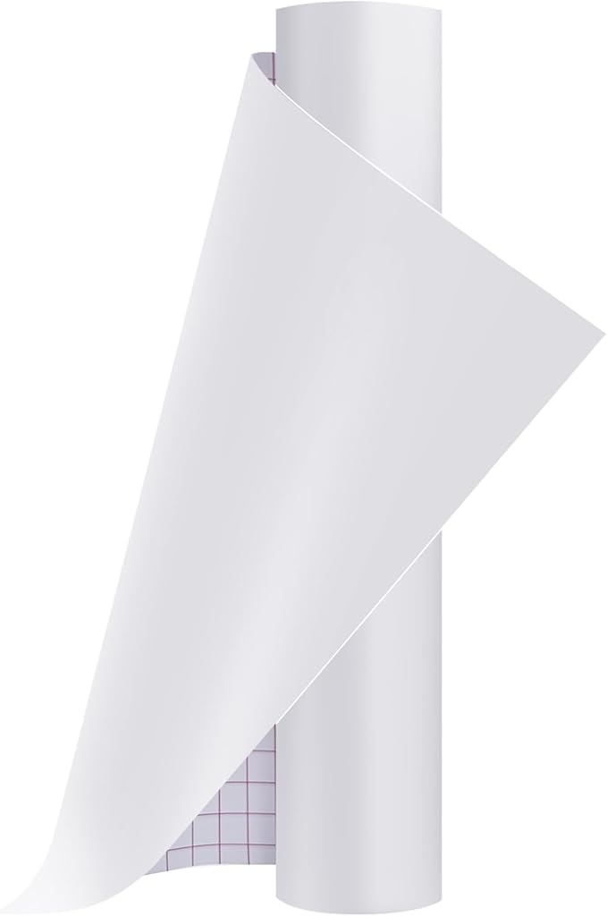 Ant Smart Adhesive Permanent Vinyl Compatible with Cricut Explore and Maker Series Without Cutting Mats, Create DIY Projects, Decals, Stickers & More (Matte Ivory White, 13inch x 5ft)