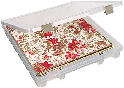ArtBin 9100AB Super Satchel Slim 1 Open Compartment, Art & Craft Organizer, [1] Plastic Storage Case, Clear