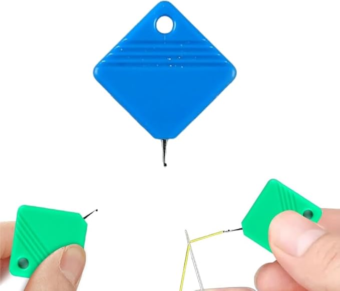 Automatic Needle Threaders for Hand Sewing, 2025 Upgrade Embroidery Floss, Sewing Machine Needle Threader, Sewing Supplies Tool, Fits All Needle Sizes (1, Blue)
