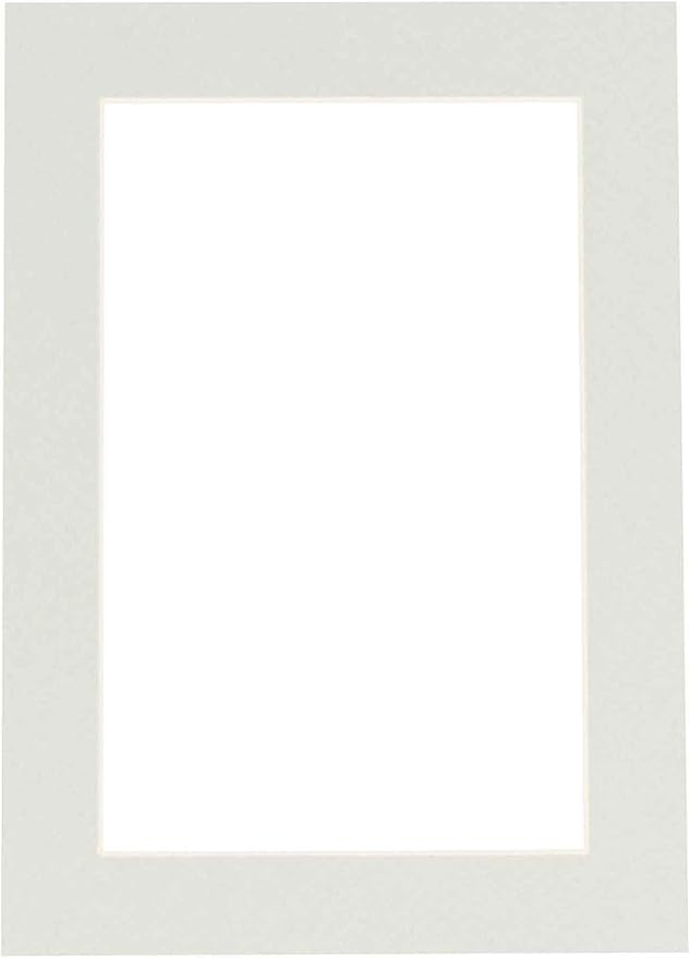Poster Palooza 8.5x11 Mat Bevel Cut for 7x9 Photos - Acid Free Grey Precut Matboard - For Pictures, Photos, Framing - 4-ply Thickness
