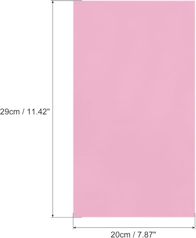 MECCANIXITY 50 Sheets Pink Heat Reactive Foil, 20x29cm Toner Reactive Foil Transfer Sheets for Crafts, Gift Wrapping, Decorative Projects