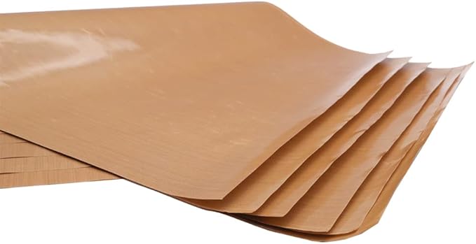 6pcs 16" x 20" PTFE Coated Sheet, Fiberglass Fabric, 5 Mil Heat Press Cover Reusable Sheets for Heat Transfer Print, Bulk Tool