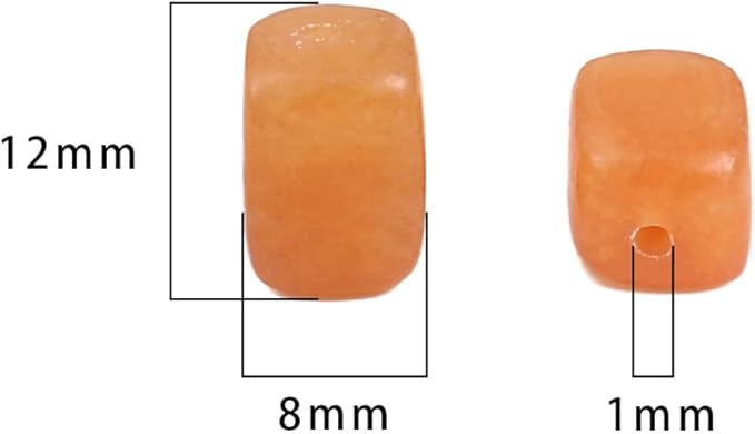 Natural Red Aventurine Cuboid Stone Loose Semi Gemstone Beads for Jewelry Making 8mmx12mm 38cm/Strand