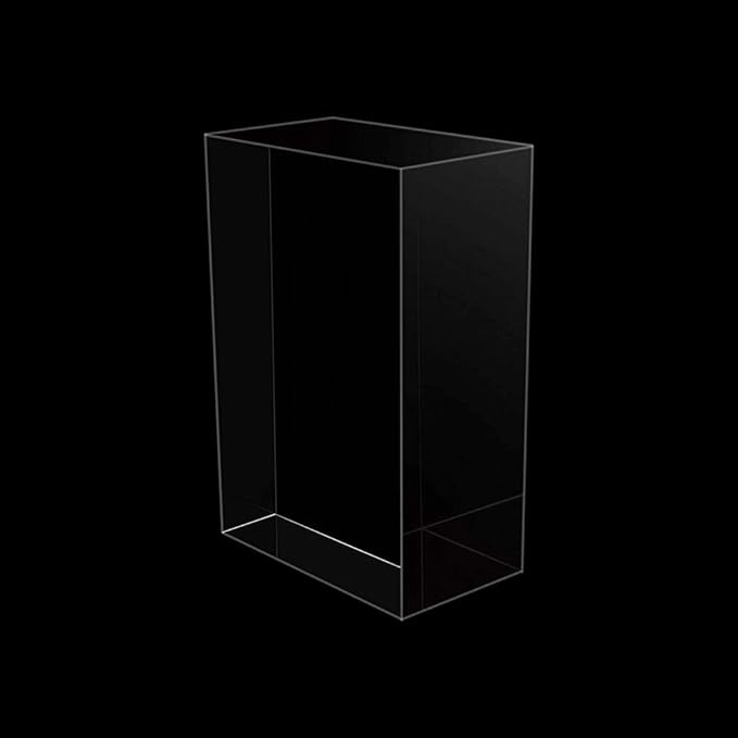 Clear Solid Acrylic Block - 6" x 4" x 2.36" All Diamond Polished Rectangle Clear Acrylic Cube for Display - Plexiglass Lucite Jewellery Block