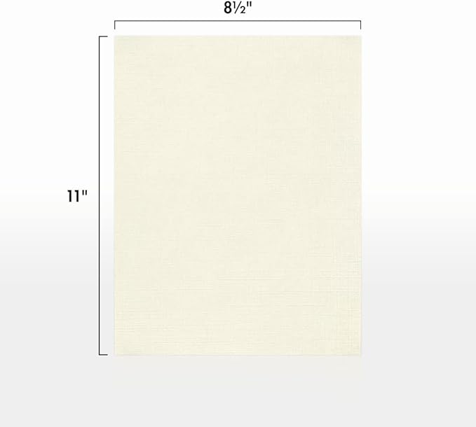 LUXPaper 8.5" x 11" Paper | Letter Size | Natural Linen | 80lb. Text | 1,000 Qty