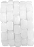 Natural White Agate Cuboid Stone Loose Semi Gemstone Beads for Jewelry Making 8mmx12mm 38cm/Strand