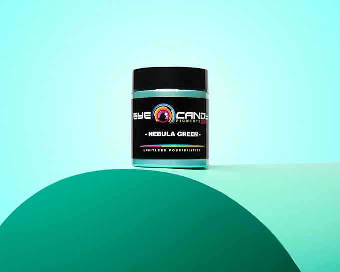 Eye Candy Premium Green Mica Powder Pigments | Multipurpose DIY Arts and Crafts Additive | Acrylic, Woodworking, Bath Bombs, Resin, Epoxy, Soap, Fishing Lures (Nebula Green)