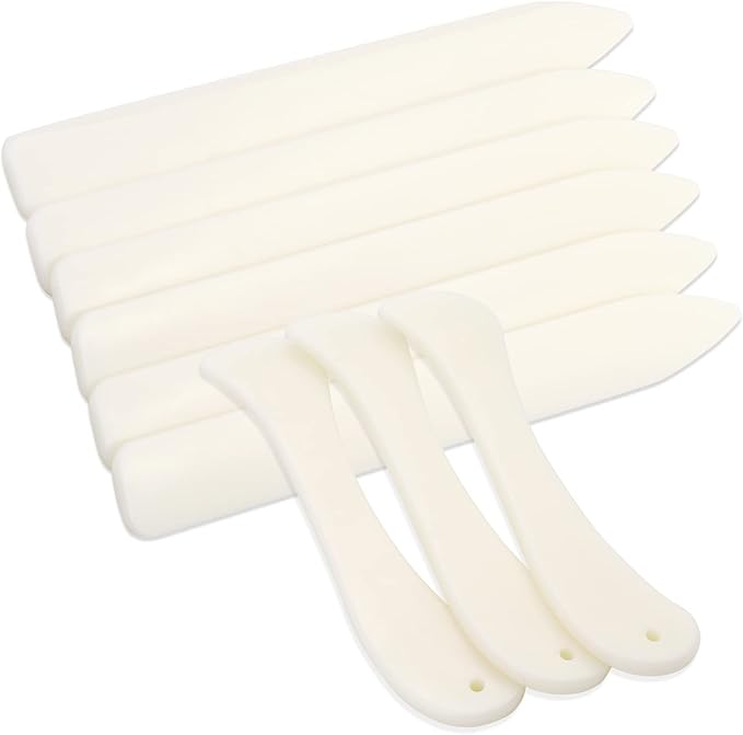 9 PCS Bone Folder and Scoring Tool Plastic Paper Folding Tool Bone Origami Creaser Book-Binding Leather Burnishing Card Making for Folding Scoring Creasing Origami Scrapbooking
