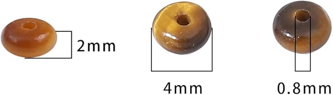 Natural Yellow Tiger Eye Disk Stone Beads 4x2mm 160pcs Rondelle Loose Semi Gemstone Beads for Jewelry Making Design