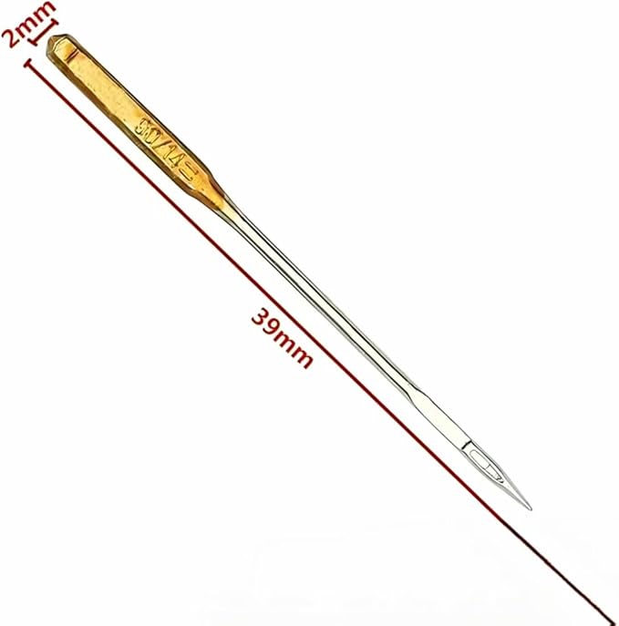 10 Pcs Sewing Machine Needles,Big Eye Universal Sewing Machine Home Sewing Macine Size 16 Sewing Notions and Supplies, Universal Sewing Machine Needles (Golden)
