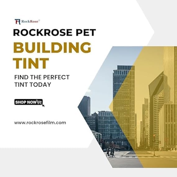 Rockrose Professional Window Tint for Home – One Way Privacy Window Film for Home Offices Heat Blocker Reflective Adhesive Mirror Tint with 99% UV Block – Black-Silver 60in x 100FT