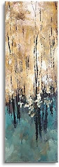 SOULFINE Glass Wall Art, Frameless Tempered Glass Wall Art for Home Decor, 12"x36", (Nature's Abundance II)
