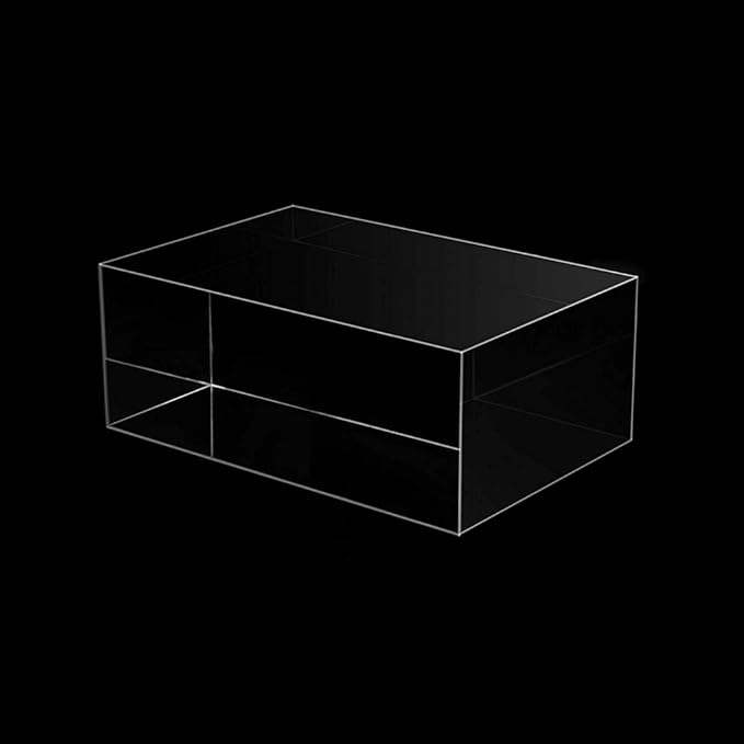 Clear Solid Acrylic Block - 6" x 4" x 2.36" All Diamond Polished Rectangle Clear Acrylic Cube for Display - Plexiglass Lucite Jewellery Block
