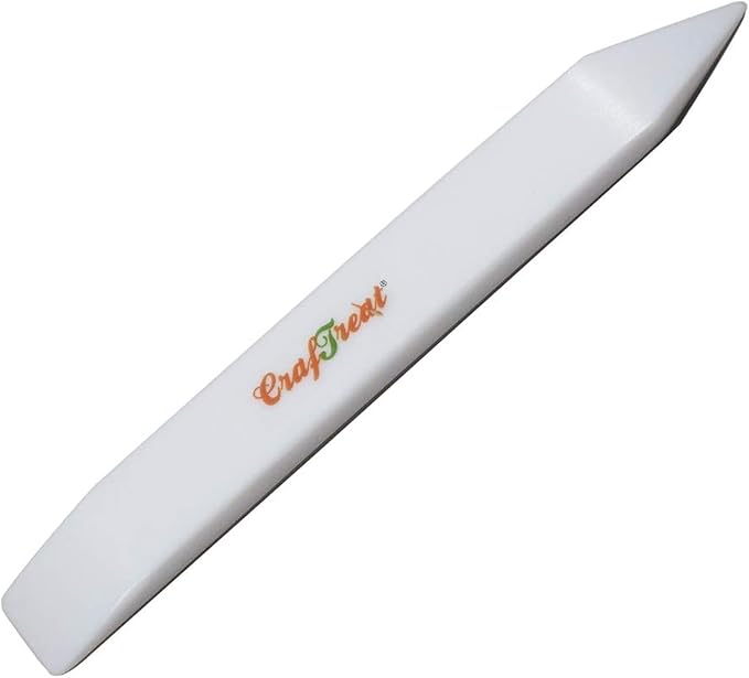 CrafTreat Teflon Bone Folder and Scoring Tool - Large Bone Folder - Paper Scorer for Paper Crafting, Bookbinding, Scrapbooking - Leather Burnishing Tool - Smooth, Ergonomic Tools (Large 1 pc)