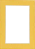 Poster Palooza 8.5x11 Mat Bevel Cut for 7x9 Photos - Acid Free Chamois Yellow Precut Matboard - For Pictures, Photos, Framing - 4-ply Thickness