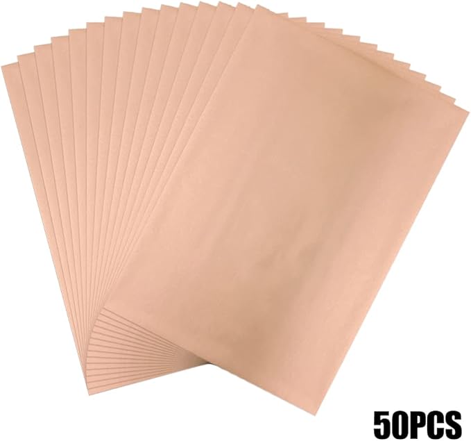 300 Pieces Toner Reactive Foil 6 Assorted Color Foil Paper Sheets for Arts Crafting Foil Plate Card Making Decoration Hot Foil Roll Transfer Foil Sheet for Craft Cardstock DIY Card Invitation Supplies