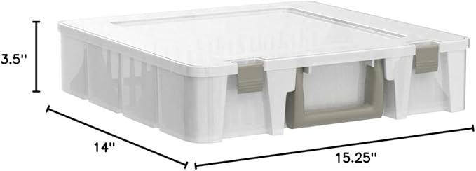 ArtBin Super Satchel Thread Box - Versatile Thread Storage for Sewing, Embroidery, and Quilting - 108 Pegs, Portable Design, Compatible with ArtBin Accessories - Made in USA, Transparent and Compact