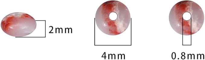 Natural Shoushan Disk Stone Beads 4x2mm 160pcs Rondelle Loose Semi Gemstone Beads for Jewelry Making Design