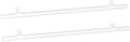 MECCANIXITY PVC Poster Hanger Rail Poster Strip Bar 40cm/16inch Clear with Clips for Poster, Map, 4 Set